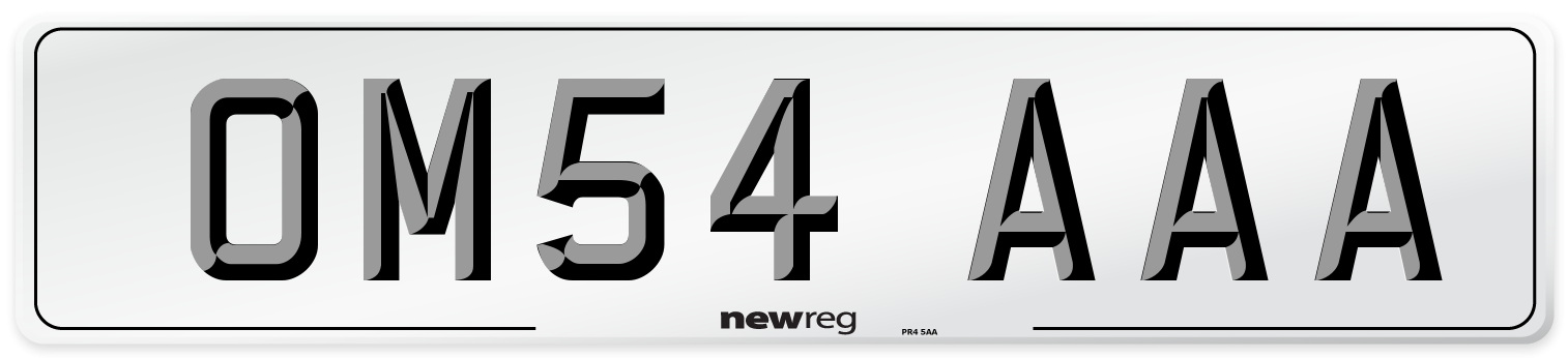 OM54 AAA Number Plate from New Reg